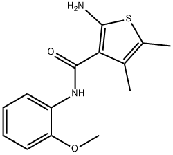 2-AMINO-N-(2-METHOXYPHENYL)-4,5-DIMETHYLTHIOPHENE-3-CARBOXAMIDE Structure