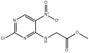 Methyl 2-(2-chloro-5-nitropyrimidin-4-ylamino)acetate 化学構造式