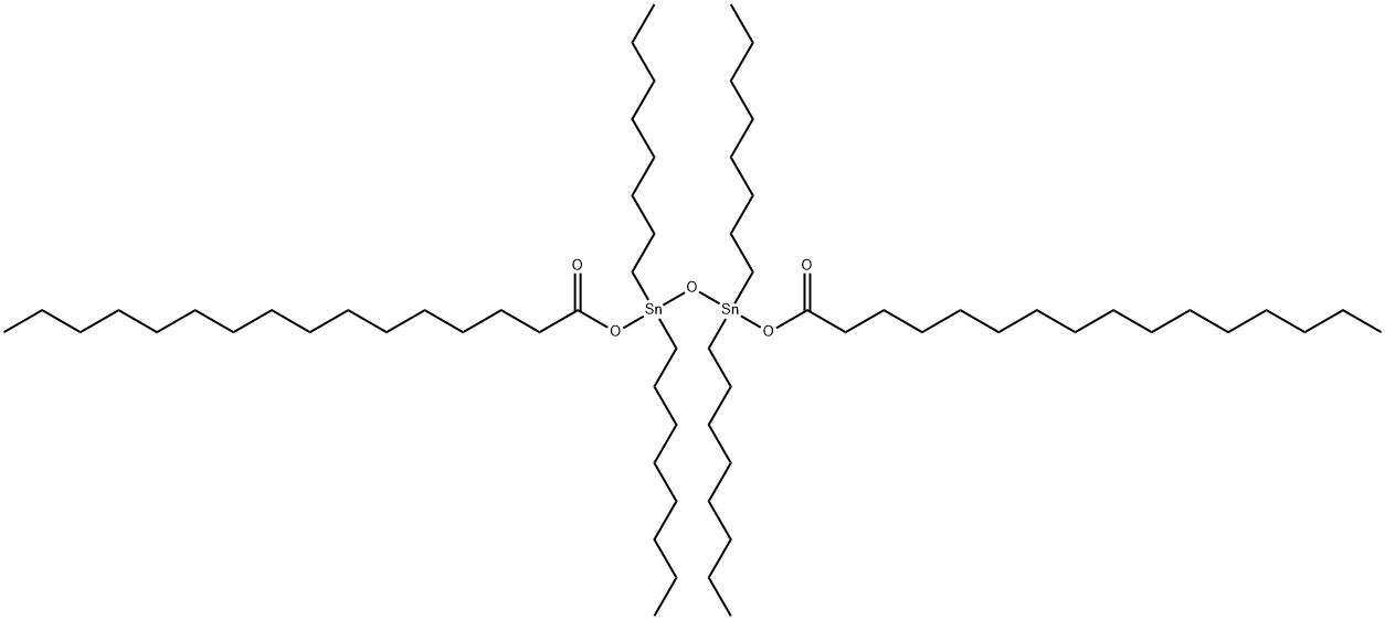 1,1,3,3-tetraoctyl-1,3-bis[(1-oxohexadecyl)oxy]distannoxane Structure