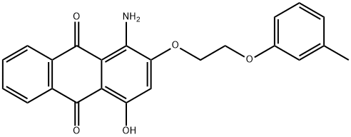1-アミノ-4-ヒドロキシ-2-[2-(3-メチルフェノキシ)エトキシ]-9,10-アントラセンジオン 化学構造式