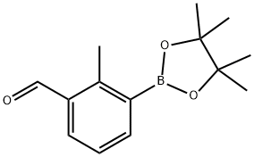 2-甲基-3-(4,4,5,5-四甲基-1,3,2-二氧杂硼烷-2-基)苯甲醛, 859518-20-0, 结构式