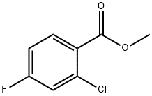 2-クロロ-4-フルオロ安息香酸メチル 化学構造式
