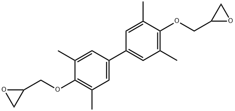 4,4'-Bis(2,3-epoxypropoxy)-3,3',5,5'-tetramethylbiphenyl Struktur