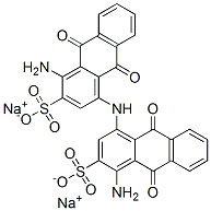 disodium 4,4'-iminobis[1-amino-9,10-dihydro-9,10-dioxoanthracene-2-sulphonate] Structure