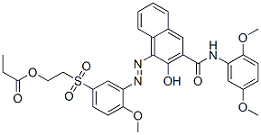 N-(2,5-dimethoxyphenyl)-3-hydroxy-4-[[2-methoxy-5-[[2-(1-oxopropoxy)ethyl]sulphonyl]phenyl]azo]naphthalene-2-carboxamide|