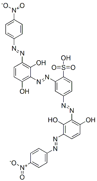 2,4-bis[[2,6-dihydroxy-3-[(4-nitrophenyl)azo]phenyl]azo]benzenesulphonic acid,85959-46-2,结构式