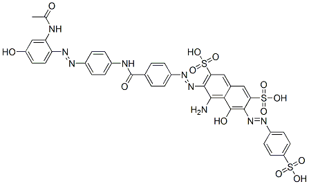 3-[[4-[[[4-[[2-(acetylamino)-4-hydroxyphenyl]azo]phenyl]amino]carbonyl]phenyl]azo]-4-amino-5-hydroxy-6-[(4-sulphophenyl)azo]naphthalene-2,7-disulphonic acid|