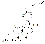 17,21-dihydroxypregna-1,4-diene-3,11,20-trione 21-heptanoate Structure