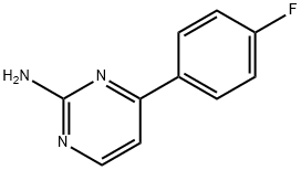 4-(4-フルオロフェニル)ピリミジン-2-アミン 化学構造式