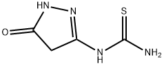 Urea,  1-(5-oxo-2-pyrazolin-3-yl)-2-thio-  (7CI) 化学構造式