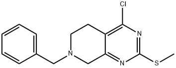 7-benzyl-4-chloro-2-(methylthio)-5,6,7,8-tetrahydropyrido[3,4-d]pyrimidine