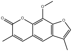 3,4'-dimethyl-8-methoxypsoralen 化学構造式