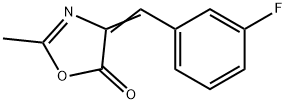 5(4H)-Oxazolone, 4-[(3-fluorophenyl)Methylene]-2-Methyl- 化学構造式