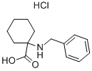 1-BENZYLAMINO-CYCLOHEXANECARBOXYLIC ACID HYDROCHLORIDE Structure