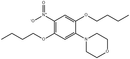4-(2,5-dibutoxy-4-nitrophenyl)morpholine 结构式
