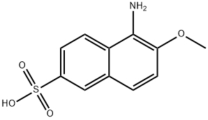 5-アミノ-6-メトキシ-2-ナフタレンスルホン酸 化学構造式