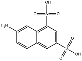 2-アミノナフタレン-6,8-ジスルホン酸 化学構造式