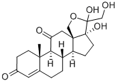 (11b)-11,17,18,21-tetrahydroxy-Pregn-4-ene-3,20-dione Struktur