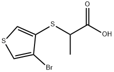 2-((4-Bromo-3-thienyl)thio)propanoicacid,86004-64-0,结构式