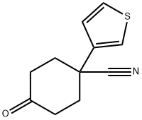4-OXO-1-(3-THIENYL)-CYCLOHEXANECARBONITRILE 化学構造式