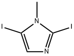 2,5-ジヨード-1-メチルイミダゾール ヨウ化物 化学構造式