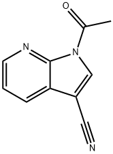 1-乙酰基-7-氮杂吲哚-3-甲腈,860362-11-4,结构式