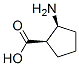 (1R,2S)-2-amino-cyclopentanecarboxylic acid,8604-31-7,结构式