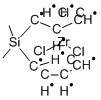 [ジメチルビス(シクロペンタジエニル)シリル]ジルコニウムジクロリド 化学構造式