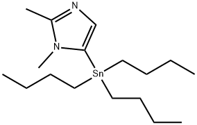 1,2-DIMETHYL-5-(TRIBUTYLSTANNYL)IMIDAZOLE 结构式