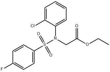 N-(2-氯苯基)-N-((4-氟苯基)磺酰基)甘氨酸乙酯,860609-48-9,结构式