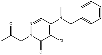 5-[benzyl(methyl)amino]-4-chloro-2-(2-oxopropyl)-3(2H)-pyridazinone 化学構造式