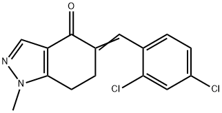 5-[(E)-(2,4-dichlorophenyl)methylidene]-1-methyl-1,5,6,7-tetrahydro-4H-indazol-4-one,860609-89-8,结构式