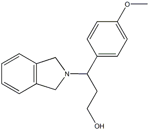 3-(异吲哚啉-2-基)-3-(4-甲氧基苯基)丙-1-醇 结构式