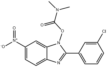 2-(3-chlorophenyl)-1-{[(dimethylamino)carbonyl]oxy}-6-nitro-1H-1,3-benzimidazole Structure