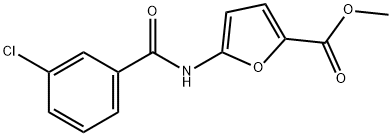 methyl 5-[(3-chlorobenzoyl)amino]-2-furoate Structure