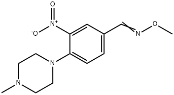 4-(4-methylpiperazino)-3-nitrobenzenecarbaldehyde O-methyloxime Structure