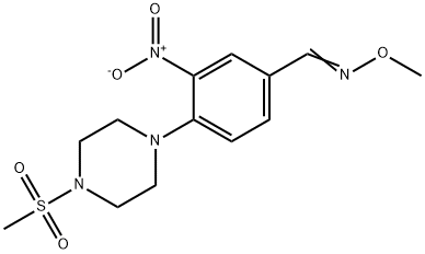 4-[4-(methylsulfonyl)piperazino]-3-nitrobenzenecarbaldehyde O-methyloxime Struktur