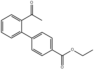 Ethyl 4-(2-acetylphenyl)benzoate Struktur