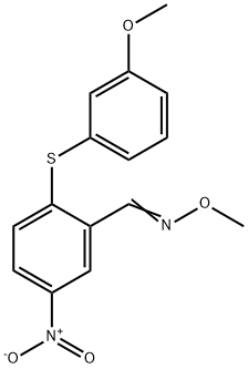 2-[(3-methoxyphenyl)sulfanyl]-5-nitrobenzenecarbaldehyde O-methyloxime Structure