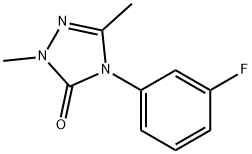 3H-1,2,4-Triazol-3-one, 4-(3-fluorophenyl)-2,4-dihydro-2,5-diMethyl- 化学構造式