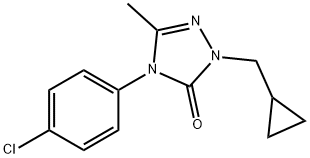 4-(4-氯苯基)-2-(环丙基甲基)-2,4-二氢-5-甲基-3H-1,2,4-三唑-3-酮, 860786-67-0, 结构式