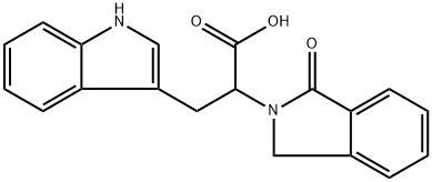 3-(1H-indol-3-yl)-2-(1-oxo-1,3-dihydro-2H-isoindol-2-yl)propanoic acid 化学構造式