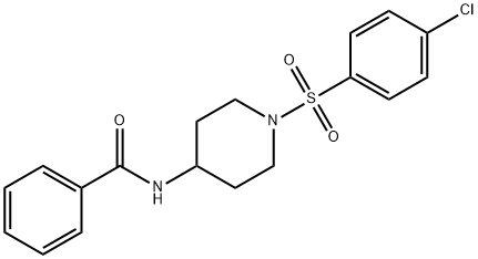 N-{1-[(4-chlorophenyl)sulfonyl]-4-piperidinyl}benzenecarboxamide,860788-09-6,结构式