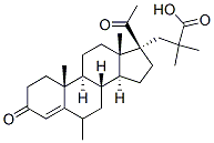 6-methylprogesteron-17-pivalate 化学構造式