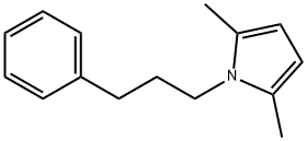 2,5-DIMETHYL-1-(3-PHENYLPROPYL)-PYRROLE 化学構造式
