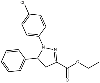 Ethyl 1-(4-chlorophenyl)-5-phenyl-4,5-dihydro-1H-pyrazole-3-carboxylate Struktur