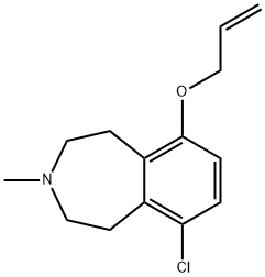 9-allyloxy-6-chloro-3-methyl-2,3,4,5-tetrahydro-1H-benzazepine 化学構造式