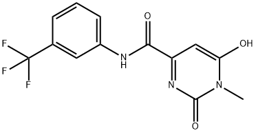 6-hydroxy-1-methyl-2-oxo-N-[3-(trifluoromethyl)phenyl]-1,2-dihydro-4-pyrimidinecarboxamide,861208-47-1,结构式
