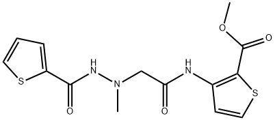 methyl 3-({2-[1-methyl-2-(2-thienylcarbonyl)hydrazino]acetyl}amino)-2-thiophenecarboxylate,861212-57-9,结构式