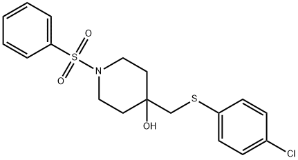 4-{[(4-chlorophenyl)sulfanyl]methyl}-1-(phenylsulfonyl)-4-piperidinol Structure